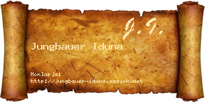 Jungbauer Iduna névjegykártya